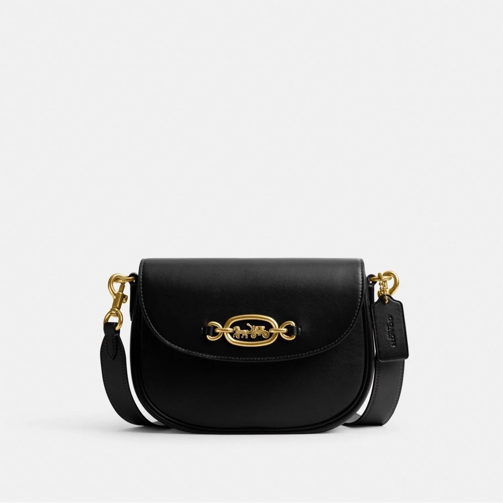 Coach Harley Shoulder Bag - Black with gold hardware